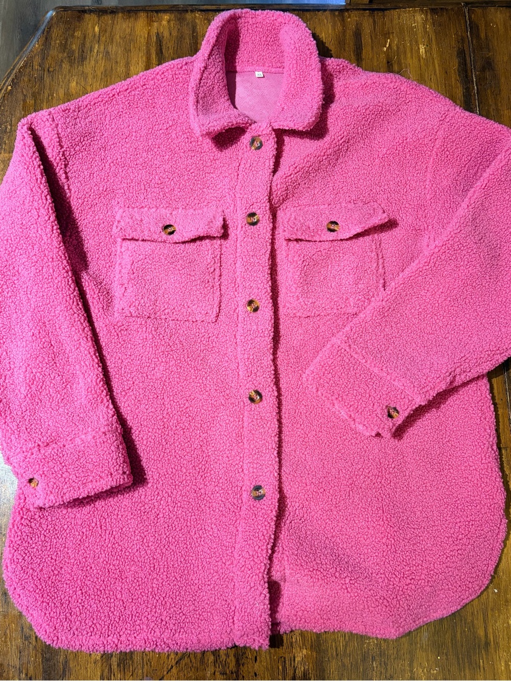 Cozy Plush Sherpa Jacket - Pink